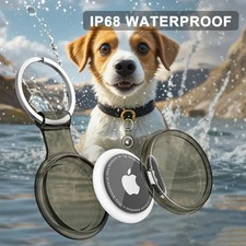 Waterproof Anti-lost Keychain Holder TPU Case for Apple Airtag Air Tag Dog Cat