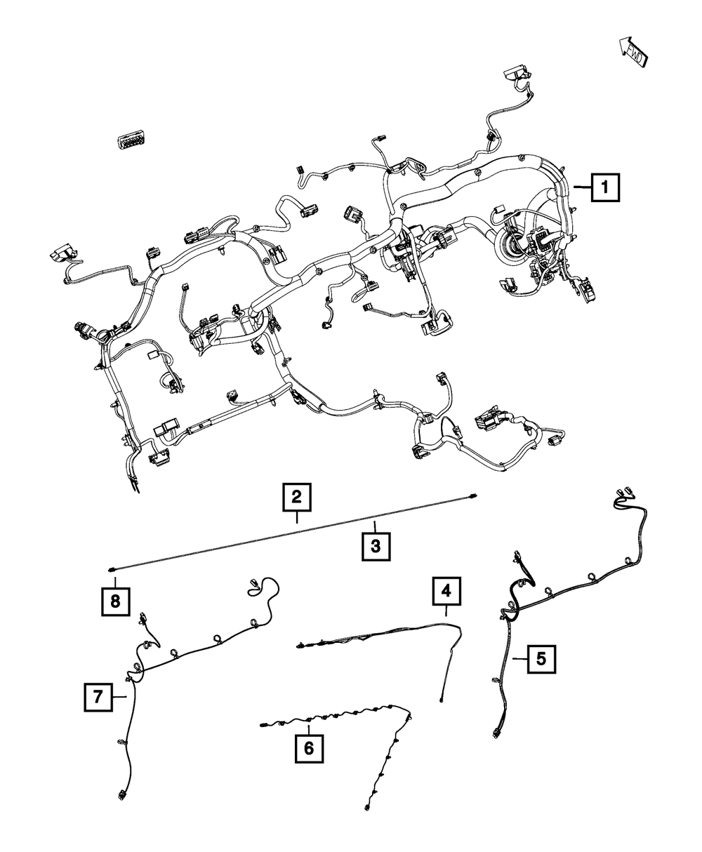 Genuine Mopar Instrument Panel Wiring 68299995AC