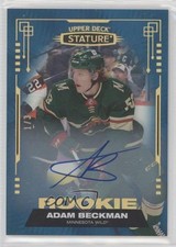 2021-22 Upper Deck Stature Rookies Blue Photo Variant 1/3 Adam Beckman Auto 2tb