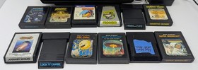 Atari 2600 Vader Black Console Bundle w/ 12 Games - Asteroids, Pac-Man, & More!