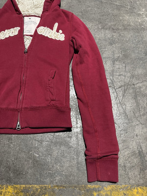 Vintage Y2K Abercrombie Fur Lined Zip Up Hoodie Size Women's XL