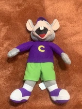 2012 Chuck E Cheese 13” Plush Doll Purple Sweater Green Shorts ShowBiz Pizza 