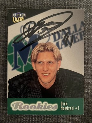 Dirk Nowitzki Fleer Ultra #118 1998-99 Rookie signiert Autogramm RC