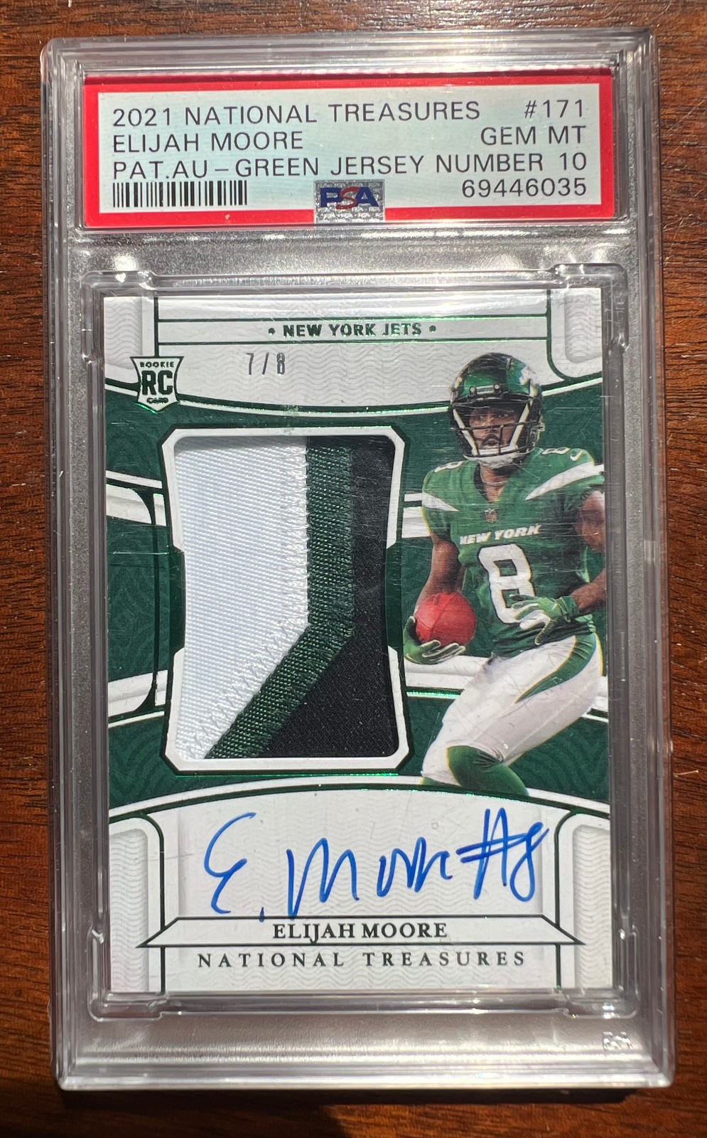 Elijah Moore Panini National Treasures #171 Autograph