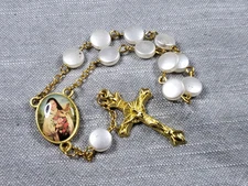 Vintage Rosary Chaplet St Therese Of Lisieux Christian Religious A75