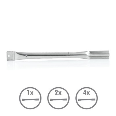 Gasgrill Edelstahl Brenner 41,7 x 4 cm Universal Ersatzbrenner Gas BBQ-Toro