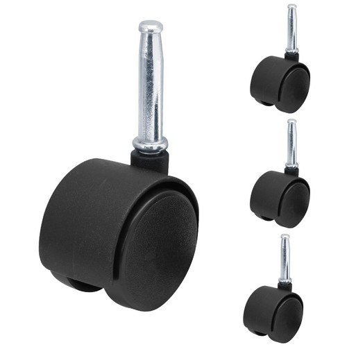 4pcs 1.5" Swivel Caster Wheels With M8 Circlip Stem - Heavy Duty Nylon Wheels For Furniture, Tables, Cabinets & Shelves