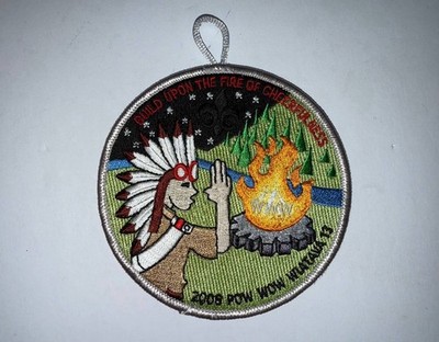 2008 BSA OA Wiatava Lodge 13 Pow Wow Patch Build Upon the Fire of Cheerfulness