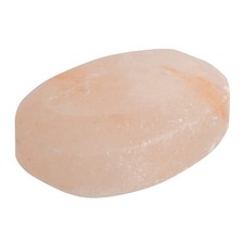 Pure Himalayan Salt Works Flat Oval Massage Stone, Pink Pack of 1,