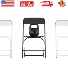 Hercules Series Big & Tall Stackable Plastic Folding Chairs, Extra Wide Comme...