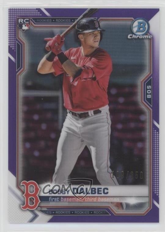 2021 Bowman Chrome Purple Refractor 109/250 Bobby Dalbec #1 7eo
