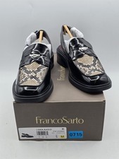 NIB Franco Sarto Women  s Giada Slingback Loafer - Black/Snake - Size 5M