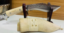 Cuchillo de camping Kukri con mango de hueso forjado a mano de 5 pulgadas - Regalo del día del padre
