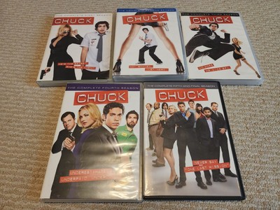 Chuck The Complete Seasons 1-5 DVD (23-Discs) Zachary Levi Brand Very Good