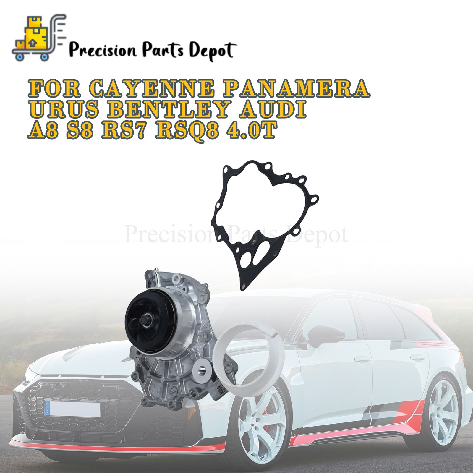 Engine Water Pump For Cayenne Panamera Urus Bentley Audi A8 S8 RS7 RSQ8 4.0T