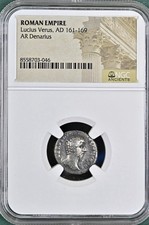 Emperor Lucius Verus Silver Denarius 161-169ad Ngc Genuine Roman Coin Scarce