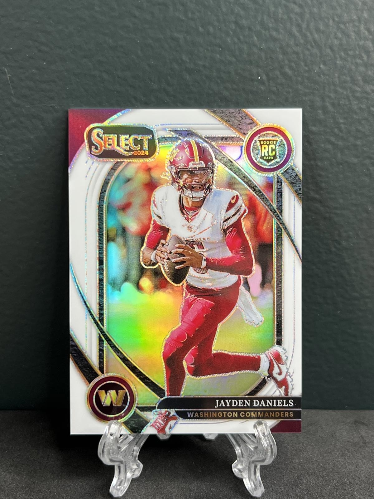 2024 Panini - Select Football Club Level #217 Jayden Daniels White Prizm /35 RC