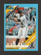 2019 Panini Donruss Father's Day Ribbon #119 Starling Marte card, #/49