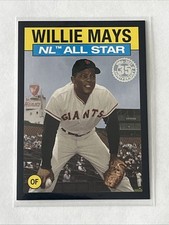 2021 Topps Willie Mays 1986 NL All-Star 35th Anniversary Blue Giants Card 86AS-6
