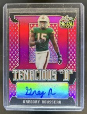 2021 Leaf Metal Draft Gregory Rousseau Tenacious D Auto Rainbow Pink #/20