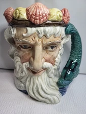 VINTAGE 1960s Royal Doulton “Neptune” Mug Face Jug Pitcher