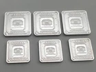 (LOT OF 6) Geiger Fine Silver Fractional Bars ~ 5g & 10g - 45g Total