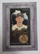 2023 ANDRES GIMENEZ Topps Allen & Ginter X Gold Ink Autograph Mini Framed #1/5