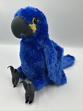 Wild Republic Parrot Plush Toy Hyacinth Macaw Blue Bird Soft Stuffed Animal