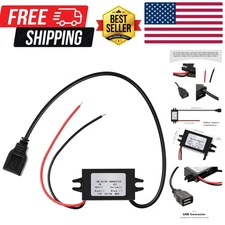 12v to 5v Dc Converter Buck Module USB Output Power Adapter Dc Car Power Conv...