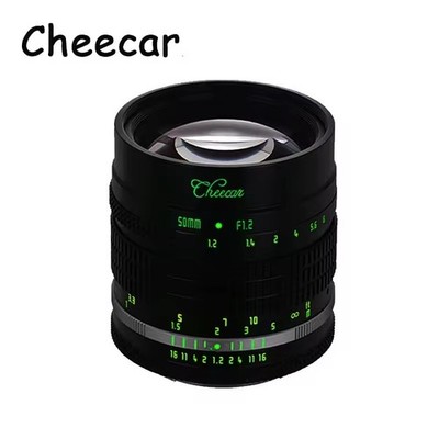 Cheecar 50mm F1.2 APS-C Manual Focus Lens for Canon Sony Nikon Fuji M43 Camera