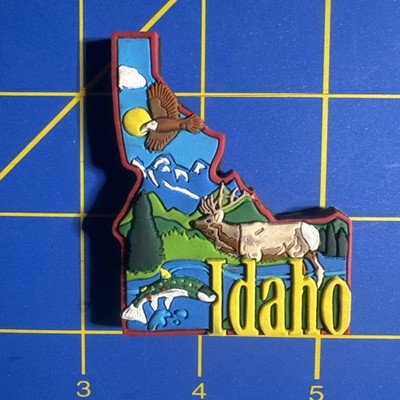 Vintage Idaho USA Topography Collectible Refrigerator Travel Magnet