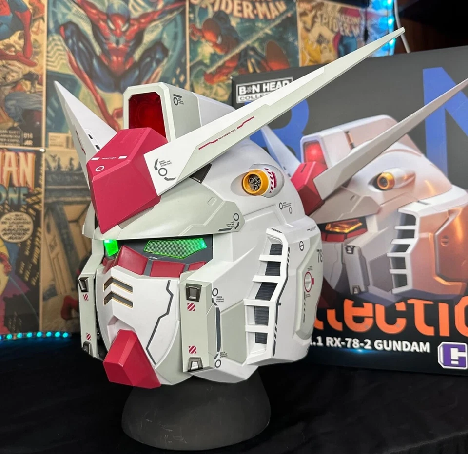 Anime Mobile Suit Gundam RX-78 Cosplay Wearable Helmet Mask Light up Collection - Image 4 of 4