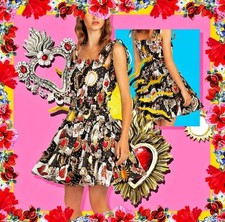 Women Dolce & Gabbana Dress Multicolor Silk 36 #3CW2