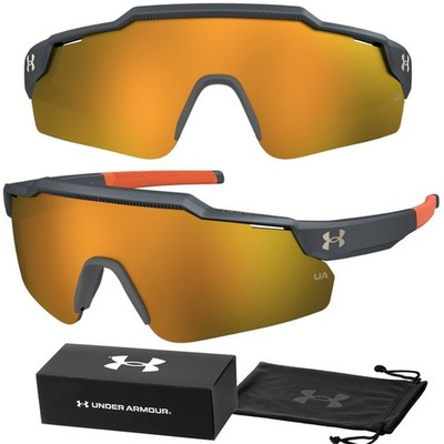 New UNDER ARMOUR UA LEVELUP Jr Sport Wrap Around Teen/Youth Sunglasses Gold 4WC