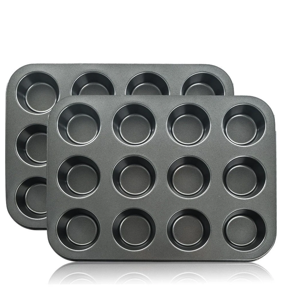 2x 12er Muffinform Backform Muffins Muffinförmchen Backblech Blechform Cupcake - Bild 2 von 2