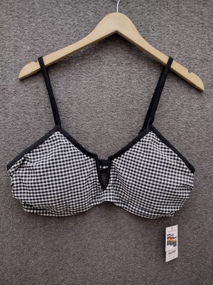New Time & Tru Womens V-Wire Longline Swim Top Size 1X 16W-18W