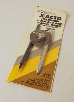 Vintage X-ACTO 4053C Precision Compass & Swivel Knife Set NOS Factory Sealed