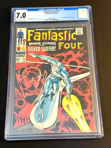 Fantastic Four #72 1968 CGC 7.0 classic Silver Surfer cover