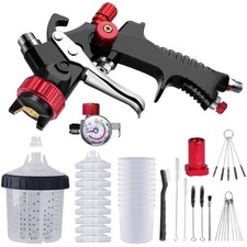 Hvlp Spray Gun with Paint Mixing Quick Cup, Automotive Paint Spray Gun Kit Co...
