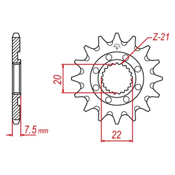 For Honda CRF250R 04-16 JT Sprockets Front Chromoly Steel Alloy Sprocket Foto 2 de 2