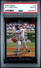 2007 TOPPS #10 C.C. SABATHIA PSA 8