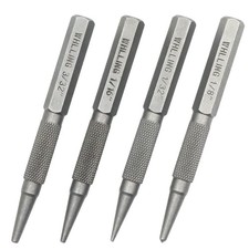 4-Piece Nail Setter Punch and Center Punch Set, Heat Treated Alloy Steel No...