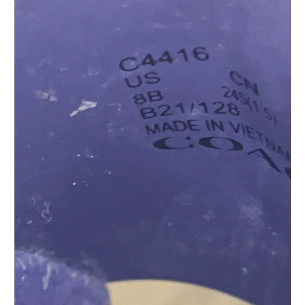 Coach Ulla rubber slide sandals purple Size: 8 Model C4416 thumbnail 6