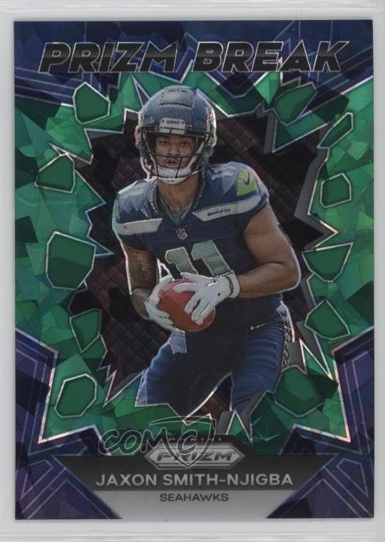 2023 Panini Prizm Prizm Break Green Ice Prizm Jaxon Smith-Njigba #PB-2 0nr3