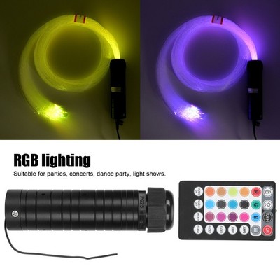 12V Car LED Fiber Optic Lamp Source Device Ceiling Colorful Lighting With Re SET