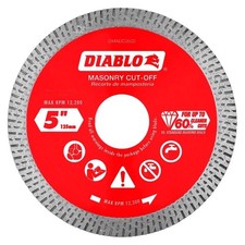 Diablo 5 in. D X 7/8 in. X .055 in. thick Diamond Masonry Cut-Off Disc 1 pk