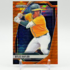 Myles Naylor 2025 Panini Prizm #214 Orange Pulsar Prizm /399 Athletics NM