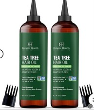 botanic hearth tea tree Hair Oil With Argan  Grapeseed Oil-6.7oz-2pack