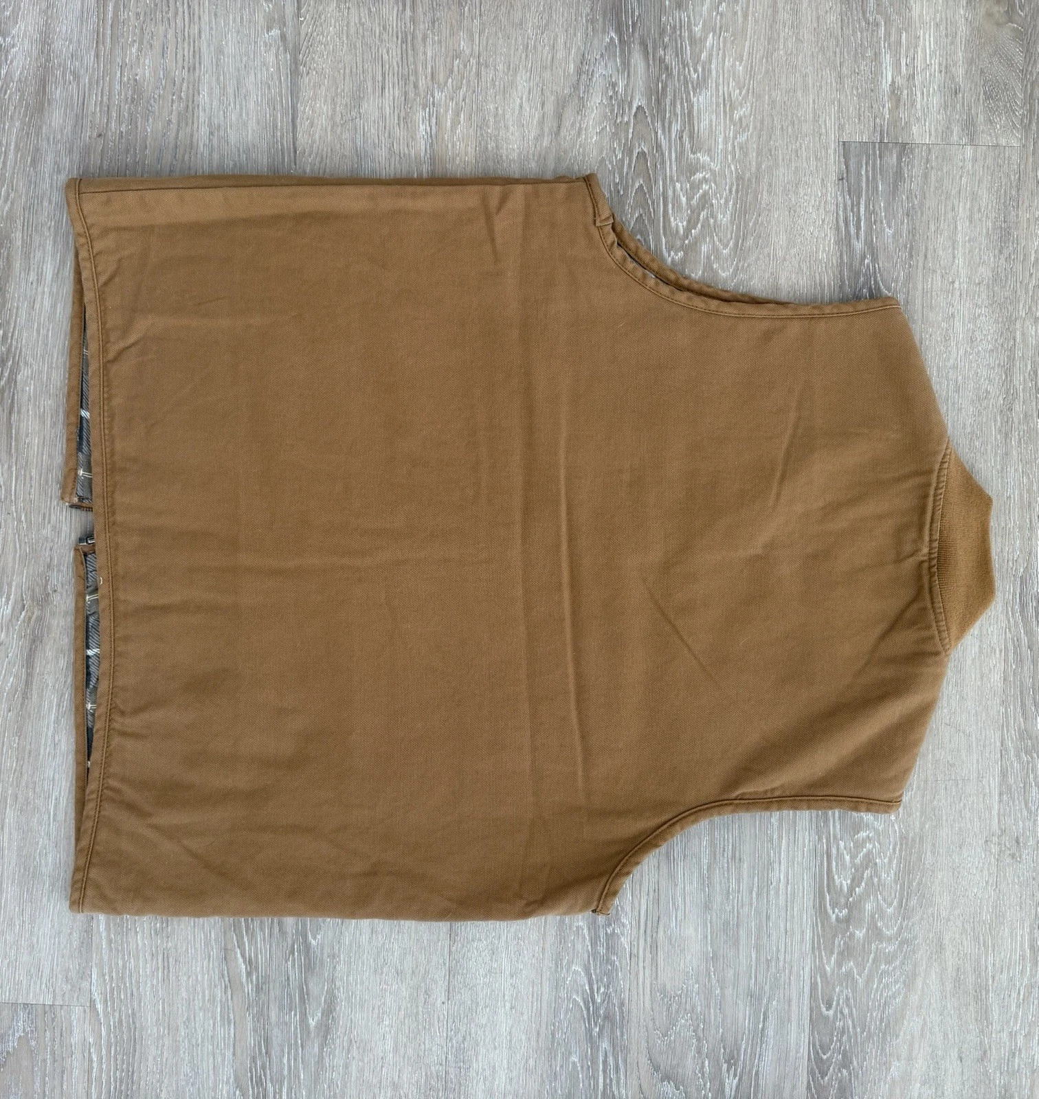 Dickies x Thrasher Men's Brown Canvas Lined Padded Full Zip Vest size L/G - product detail image 2