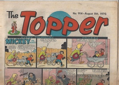 THE TOPPER COMIC + COA No No 914  - 8 Aug 1970 VINTAGE & ORIGINAL PERFECT GIFT